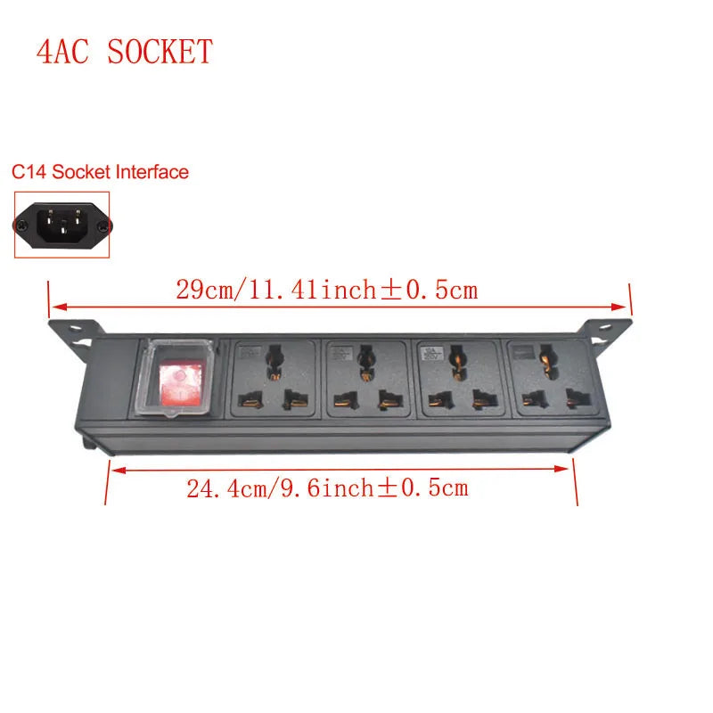 Ổ Điện PDU C14 Âm Bàn 10A Văn Phòng Đa Năng - Daisan Mart