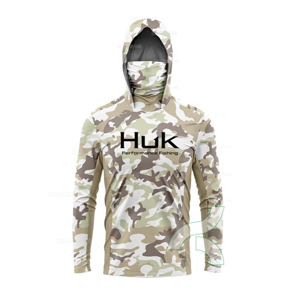 Áo Hoodie Câu Cá Nam Chống Nắng HUK Kèm Khẩu Trang - Daisan Mart