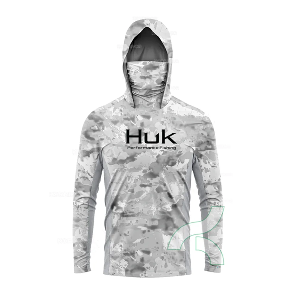 Áo Hoodie Câu Cá Nam Chống Nắng HUK Kèm Khẩu Trang - Daisan Mart
