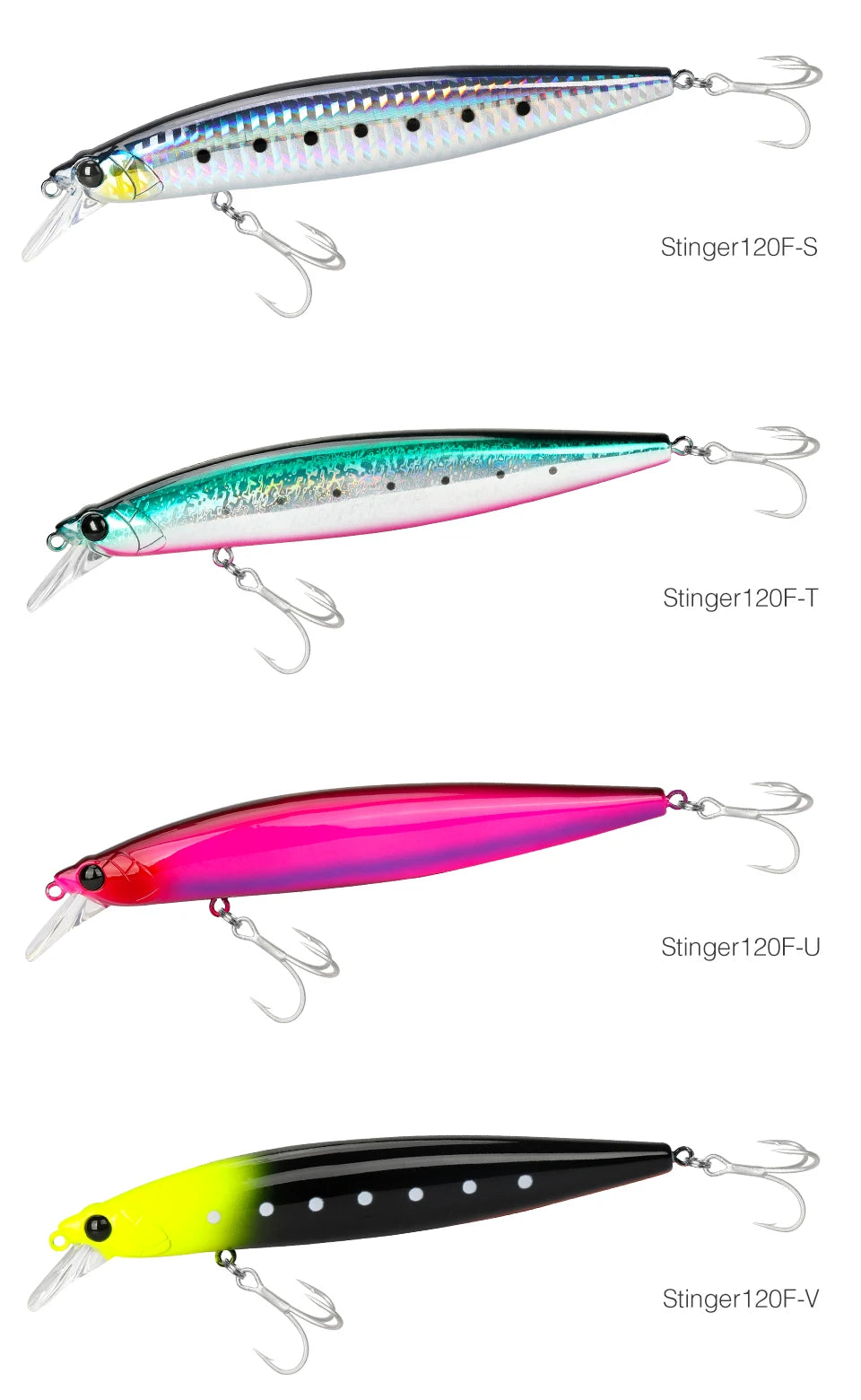 TSURINOYA 120F Ultra-long Casting Floating Minnow Saltwater Fishing Lure STINGER 120mm 19g Range 30-100cm Artificial Hard Baits - Daisan Mart