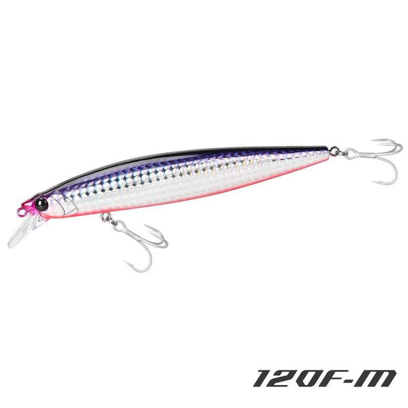 TSURINOYA 120F Ultra-long Casting Floating Minnow Saltwater Fishing Lure STINGER 120mm 19g Range 30-100cm Artificial Hard Baits - Daisan Mart