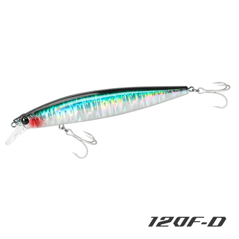 TSURINOYA 120F Ultra-long Casting Floating Minnow Saltwater Fishing Lure STINGER 120mm 19g Range 30-100cm Artificial Hard Baits - Daisan Mart
