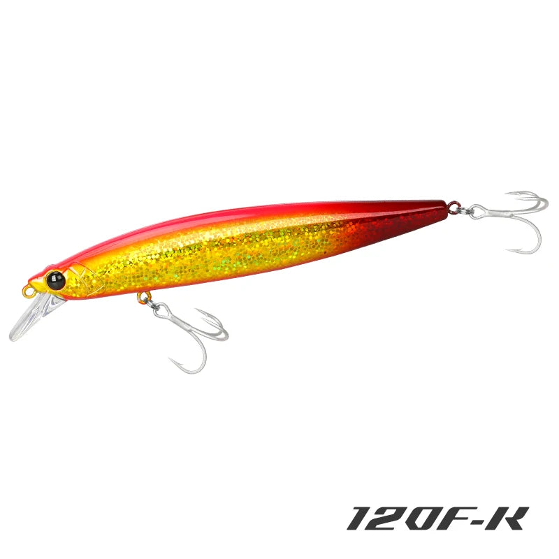 TSURINOYA 120F Ultra-long Casting Floating Minnow Saltwater Fishing Lure STINGER 120mm 19g Range 30-100cm Artificial Hard Baits - Daisan Mart