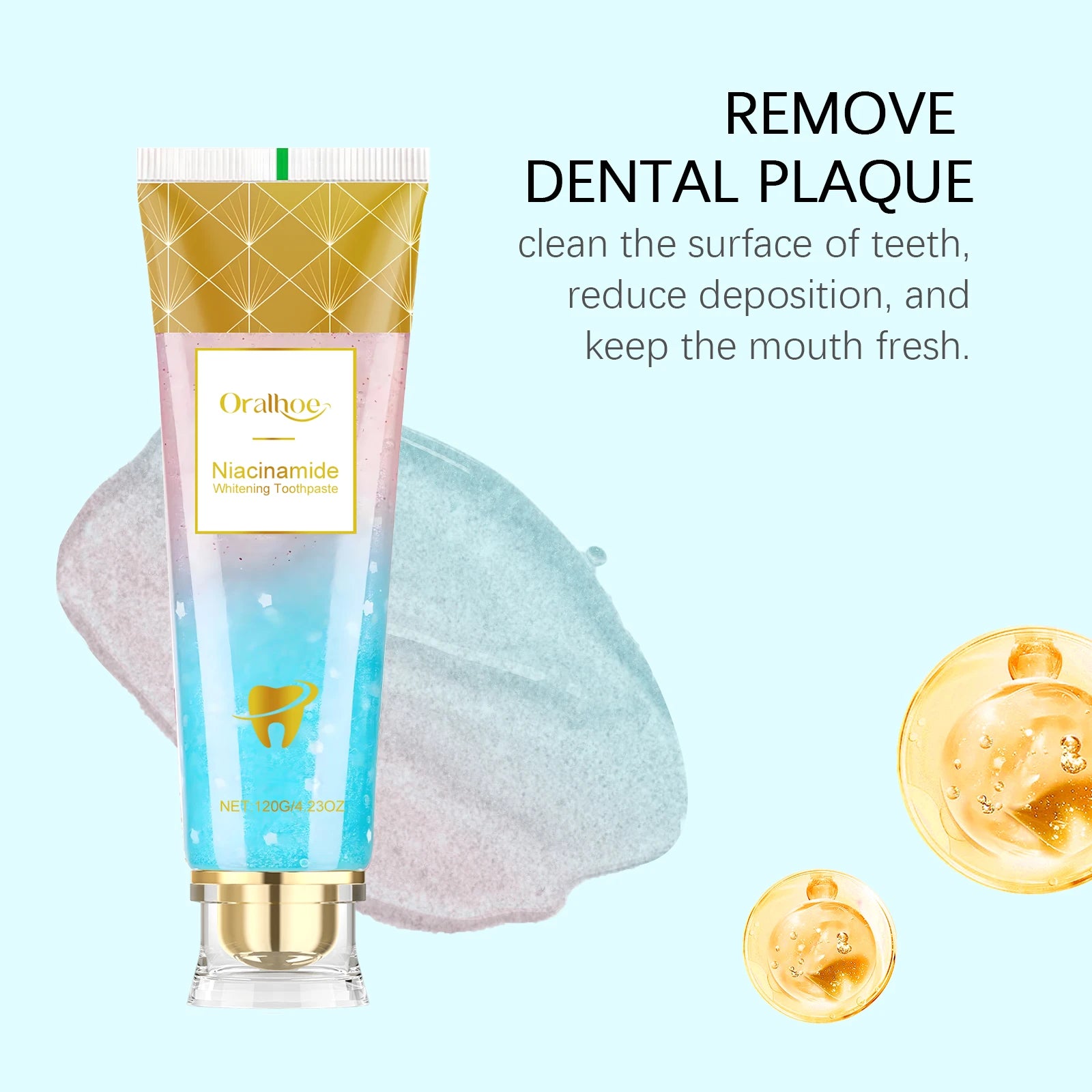 Niacinamide Whitening Toothpaste Dental Stains Removing Prevent Bad Breath Oral Cleaning Refreshing Reduces Plaque Toothpaste - Daisan Mart