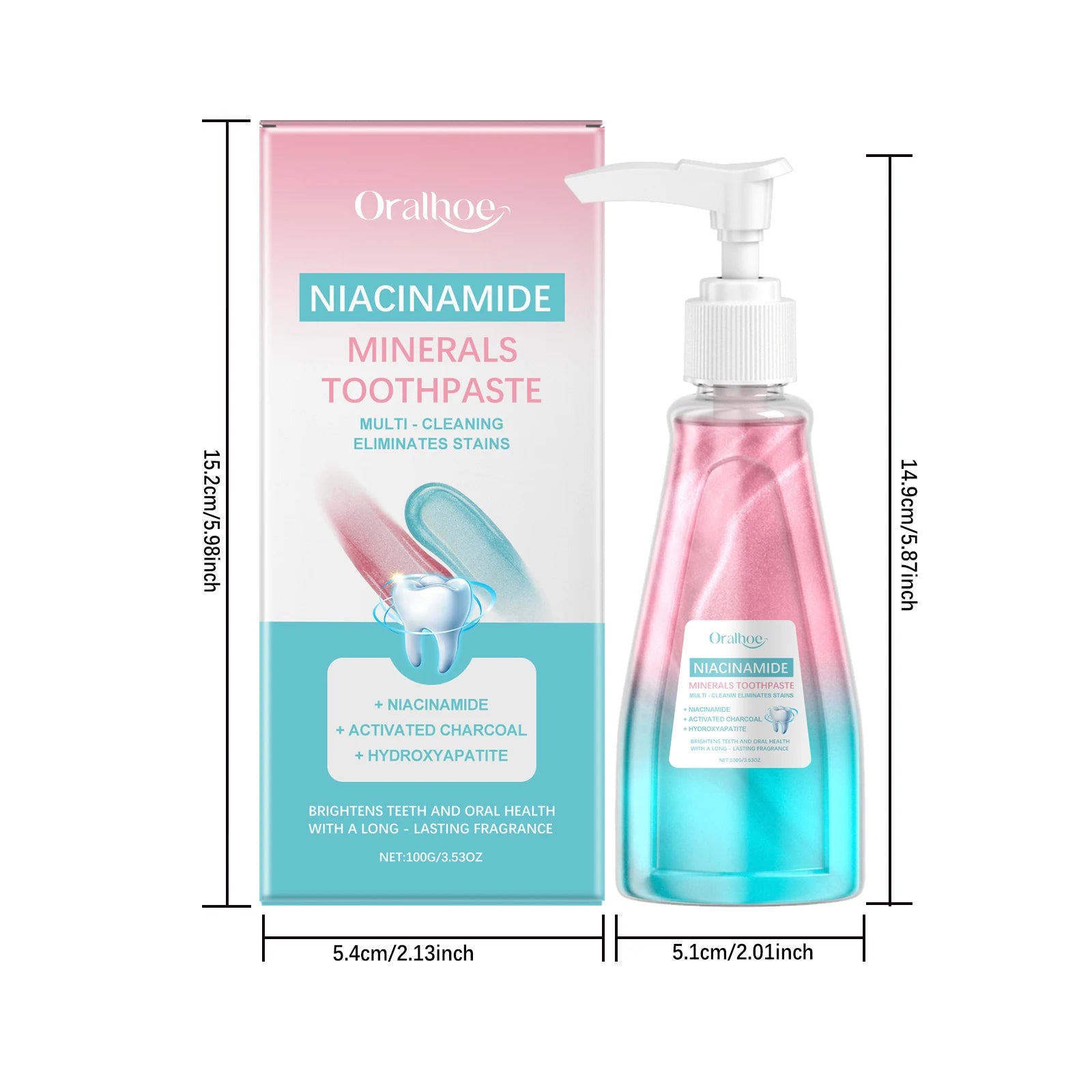 Niacinamide Whitening Toothpaste Dental Stains Removing Prevent Bad Breath Oral Cleaning Refreshing Reduces Plaque Toothpaste - Daisan Mart