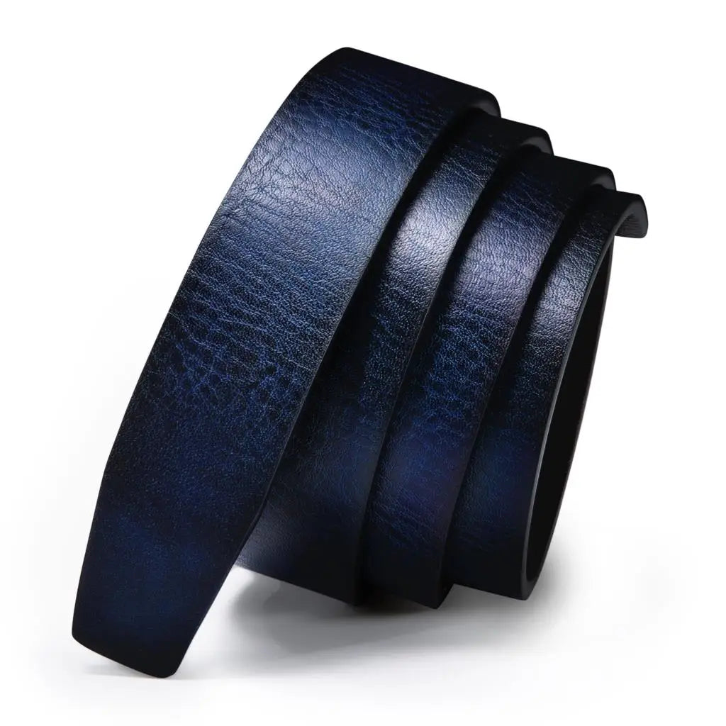 Thắt Lưng Da Xanh Đậm Hi-Tie Rồng Tự Động Nam XXL - Daisan Mart