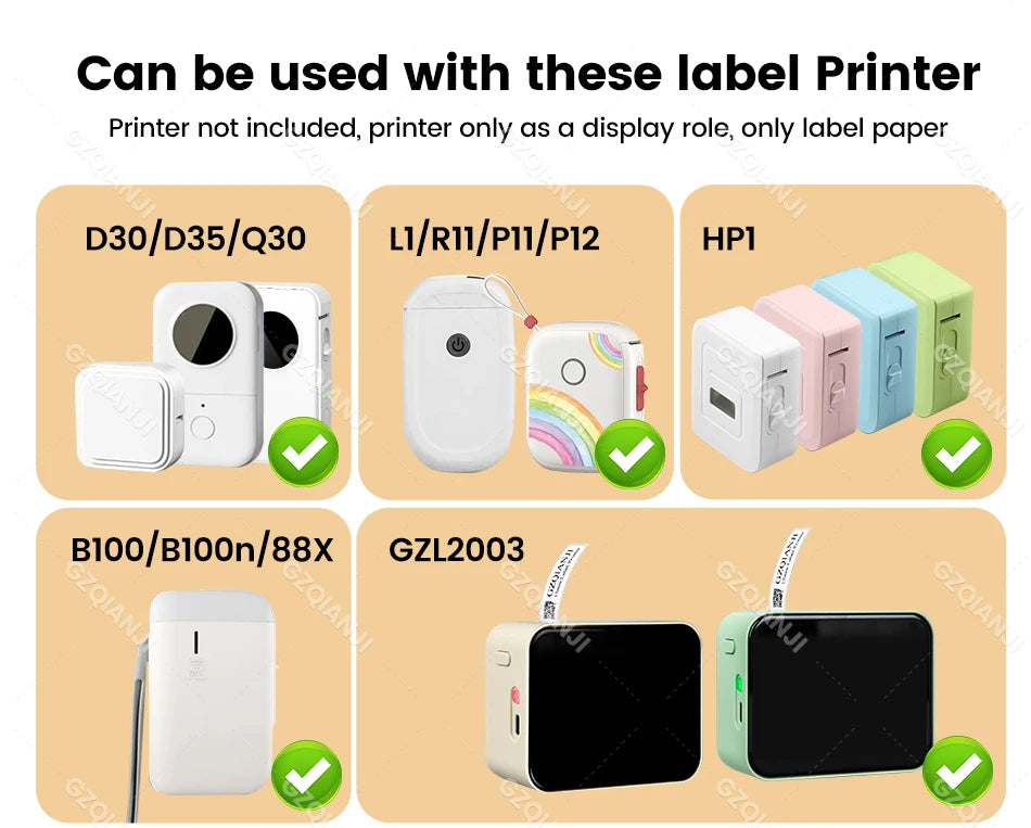 Multi Size P15 Label Paper Rolls Sticker 15*30mm 12*40mm White Color Cable Transparent P15 Thermal Label Printer Adhesive Tape - Daisan Mart