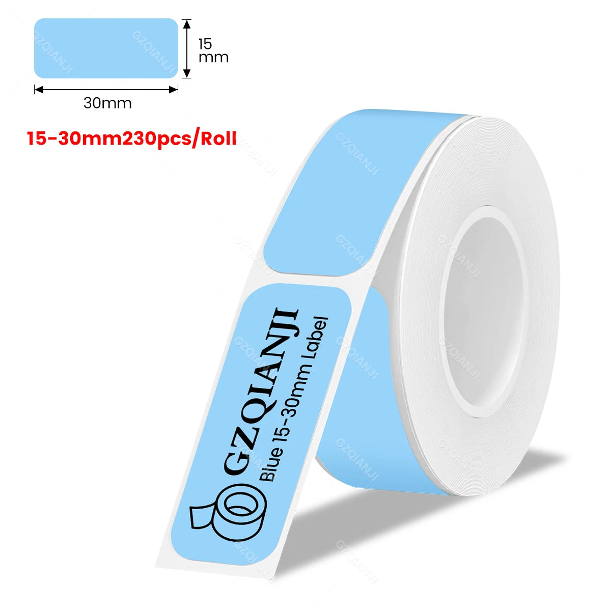 Multi Size P15 Label Paper Rolls Sticker 15*30mm 12*40mm White Color Cable Transparent P15 Thermal Label Printer Adhesive Tape - Daisan Mart