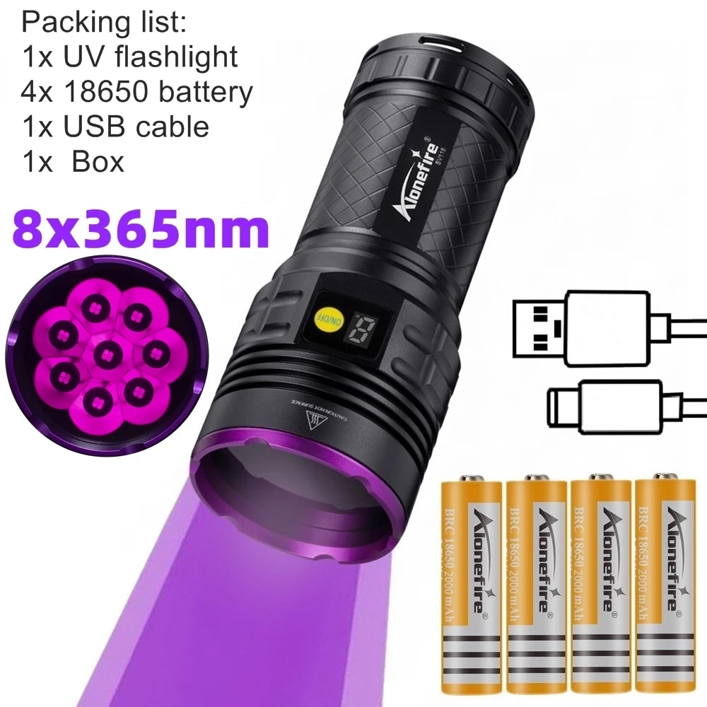 Đèn Pin UV 160W Siêu Sáng Soi Vết Ố, Nấm, Động Vật - Daisan Mart