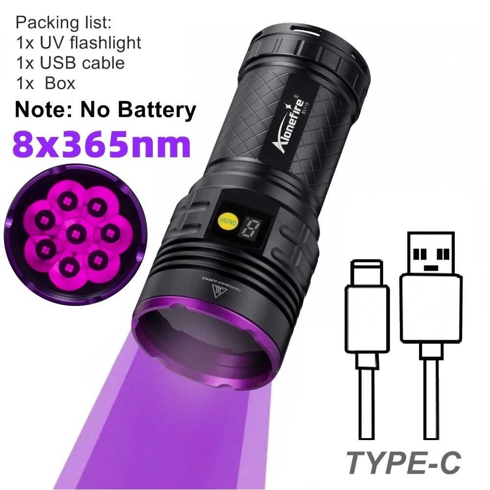 Đèn Pin UV 160W Siêu Sáng Soi Vết Ố, Nấm, Động Vật - Daisan Mart