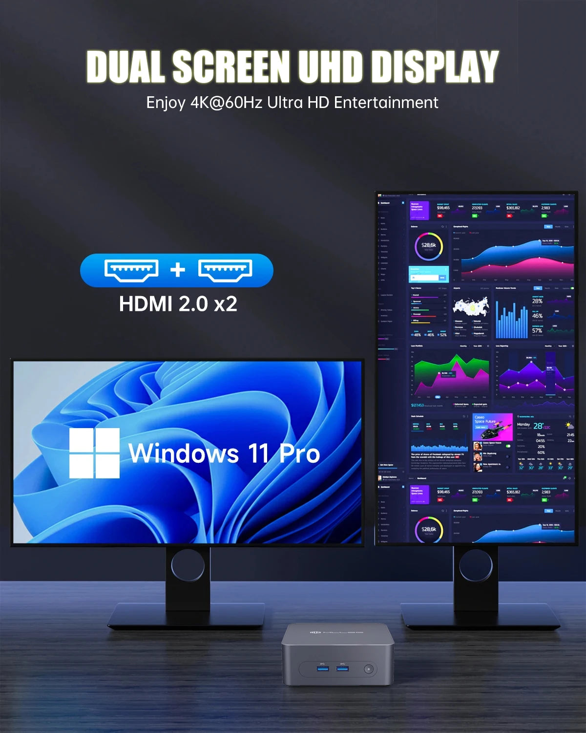 MLLSE G3 Mini PC Intel Alder Lake N100 DDR4 8GB/16GB RAM 256GB/512GB ROM WiFi 5 BT4.2 Windows 11Pro Mini Desktop Computer - Daisan Mart