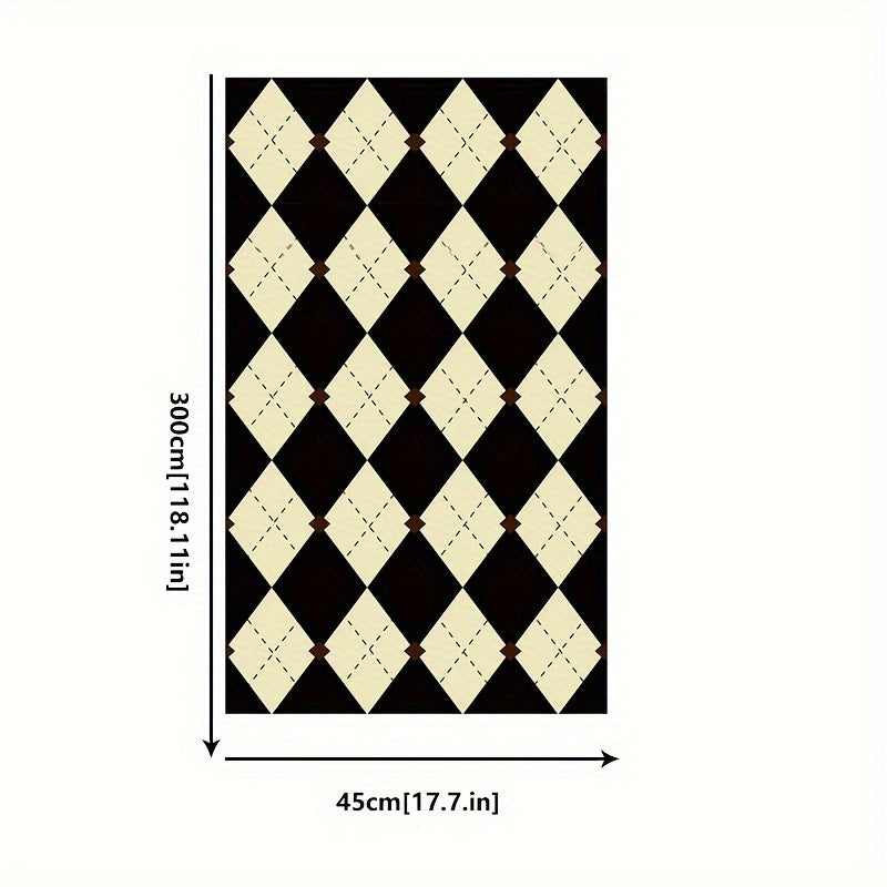 Giấy Dán Tường Kim Cương Đen Chống Nước 17.3x118 - Daisan Mart