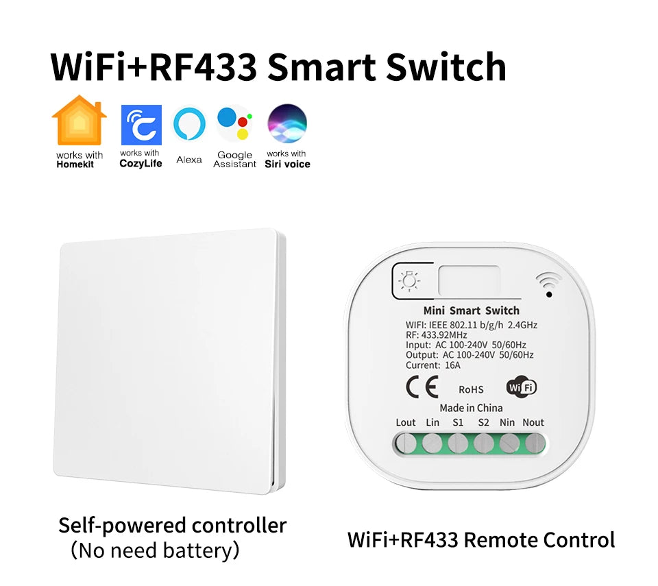 Công tắc thông minh WIFI Sixwgh - Điều khiển giọng nói - Daisan Mart