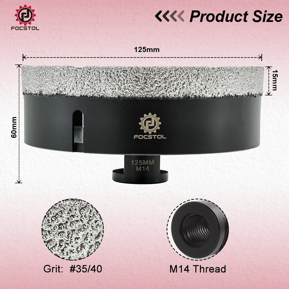Mũi Khoan Kim Cương FOCSTOL M14 Đá Gạch 6-125mm - Daisan Mart