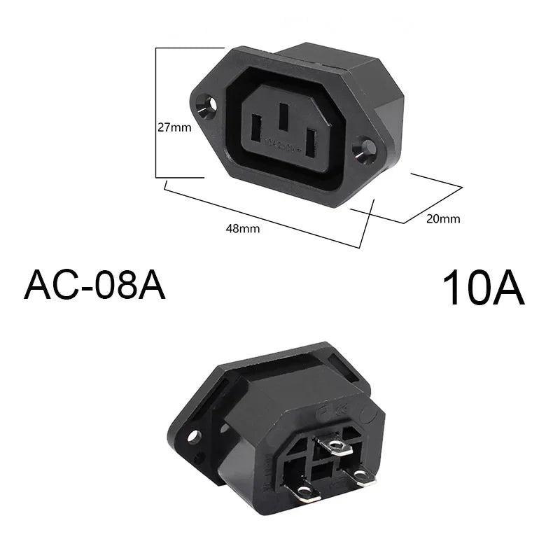 Ổ Cắm Điện IEC320 C14 3 Chấu Có Công Tắc LED 250V - Daisan Mart