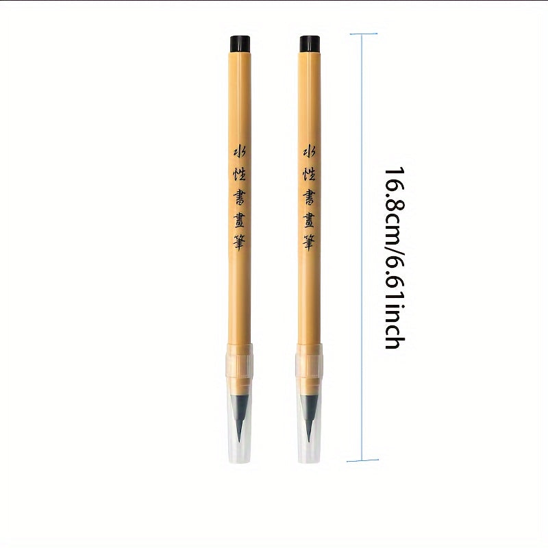 Handheld Calligraphy Pen - Soft Tip, Water Ink, Mouse Tail Handle