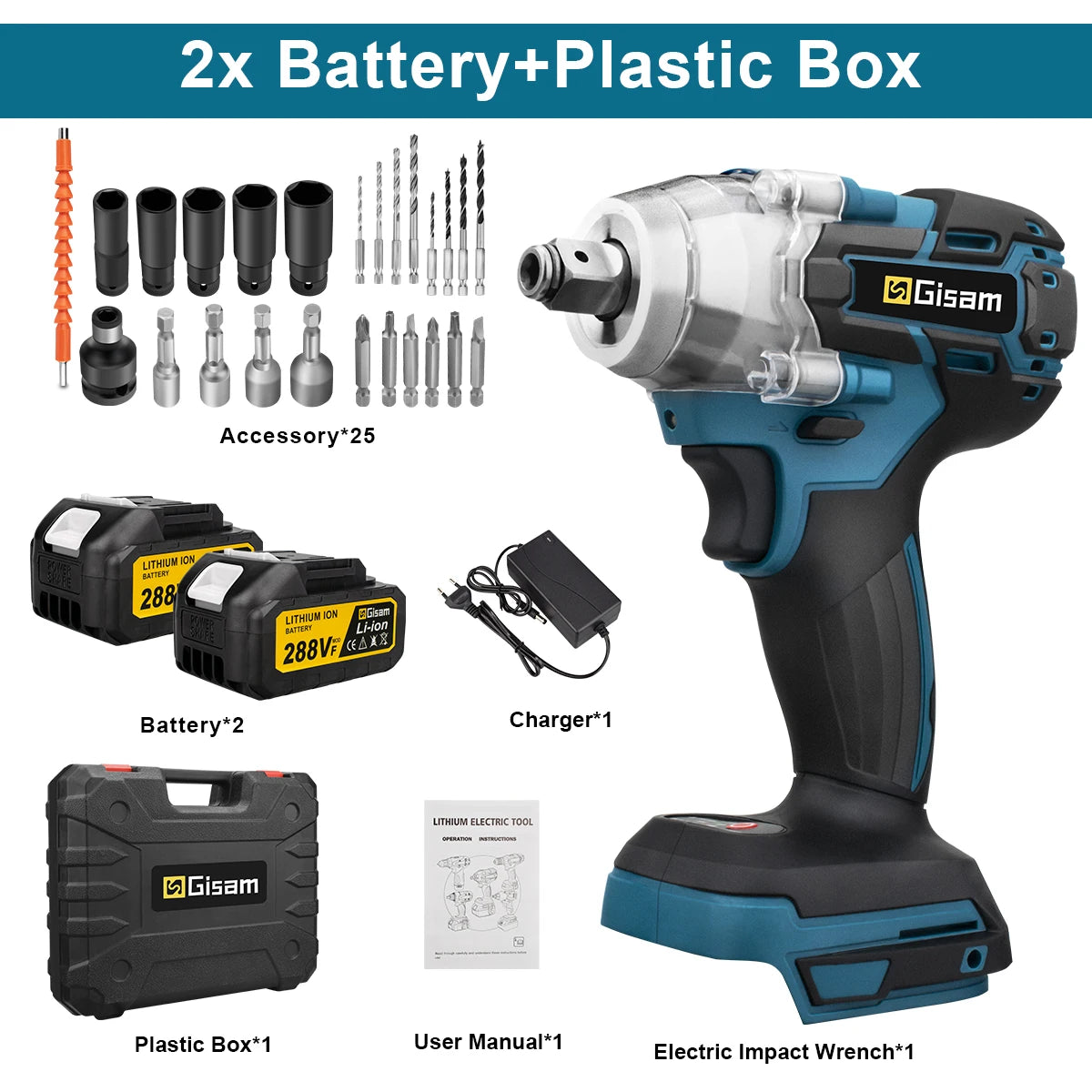 Máy Vặn Vít Điện Không Chổi Than Gisam 320N.M - Daisan Mart