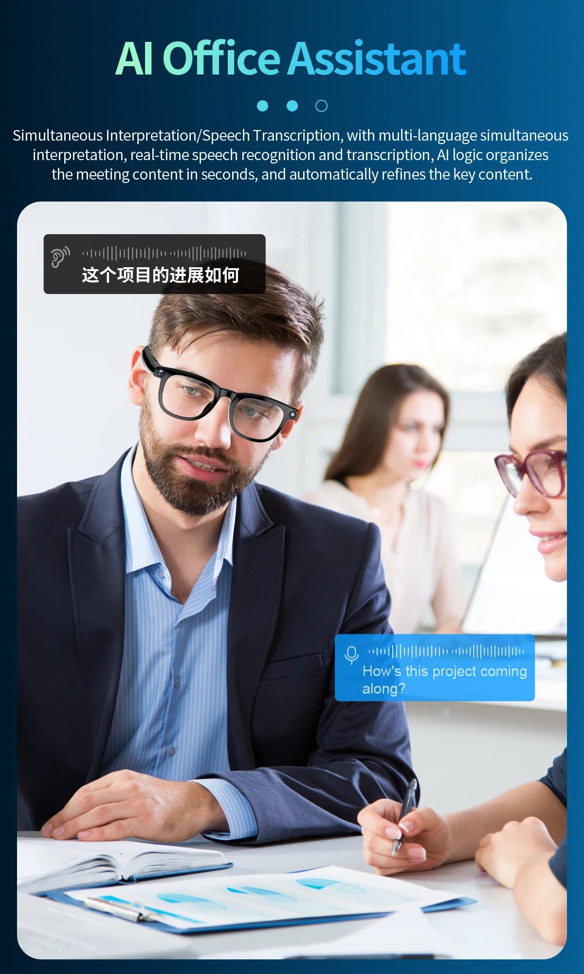 LIGE AI Smart Glasses 8MP HD Camera Video Bluetooth Call 270mAh Voice Control Identify Objects Translate Sunglasses Lenses Gifts