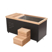 Modern Black Red Cedar Bath Tub Rectangle/Oval Spa Tubs for Home Hotel Gym Villa 2-Person Massage Feature Outdoor Application - Daisan Mart