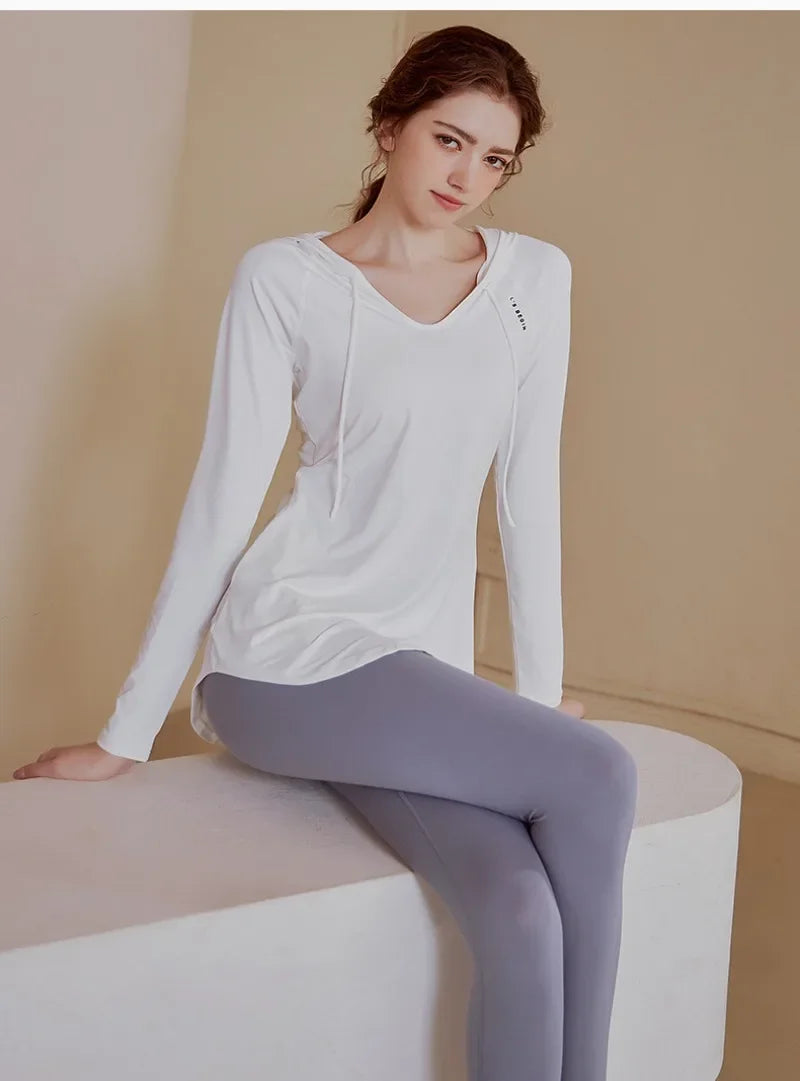 Áo Thể Thao Nữ Dài Tay Tập Gym Yoga Chạy Bộ Không Đường May - Daisan Mart