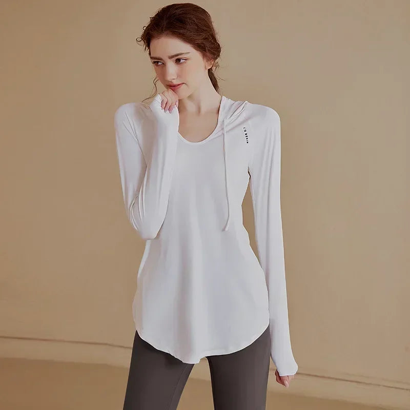 Áo Thể Thao Nữ Dài Tay Tập Gym Yoga Chạy Bộ Không Đường May - Daisan Mart