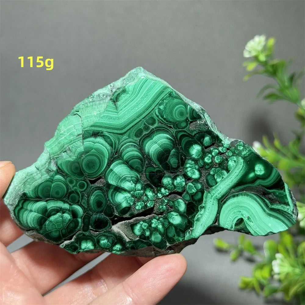Thiên Nhiên Đá Malachite Sống Thiền Trang Trí 50cm - Daisan Mart