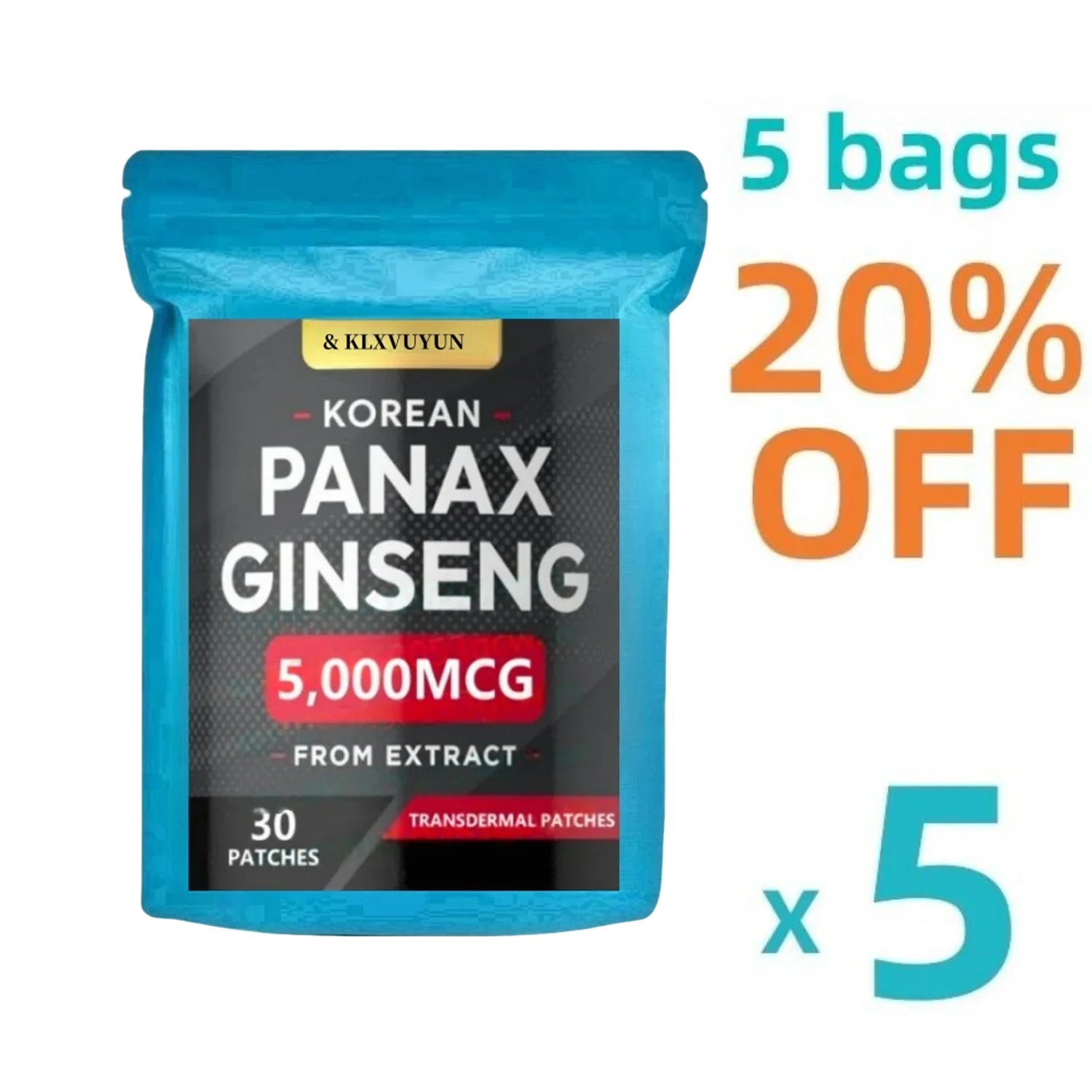 Nhân Sâm Hàn & Bạch Quả Dán Da 30 Miếng USA - Nam Nữ - Daisan Mart