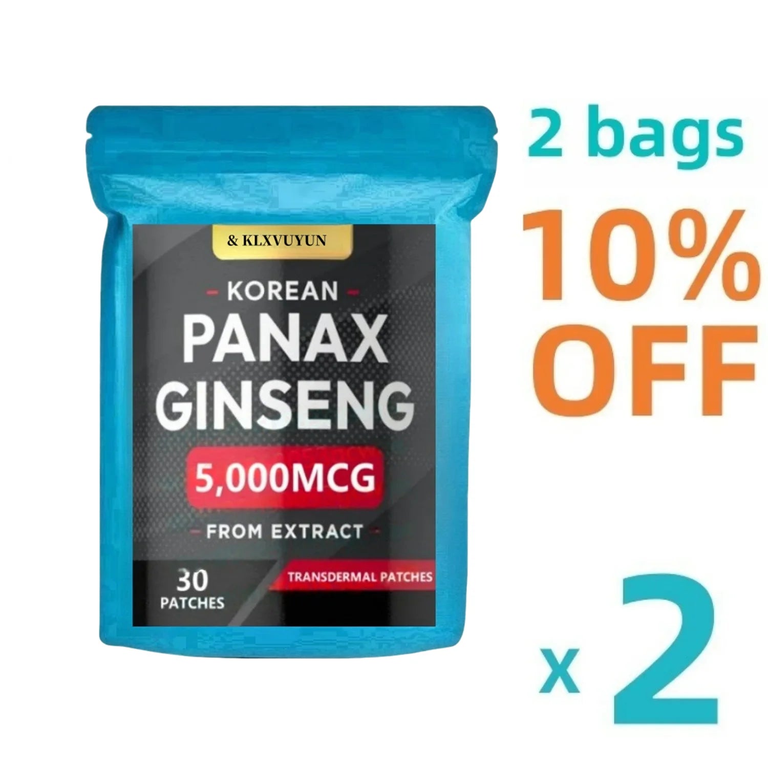 Nhân Sâm Hàn & Bạch Quả Dán Da 30 Miếng USA - Nam Nữ - Daisan Mart