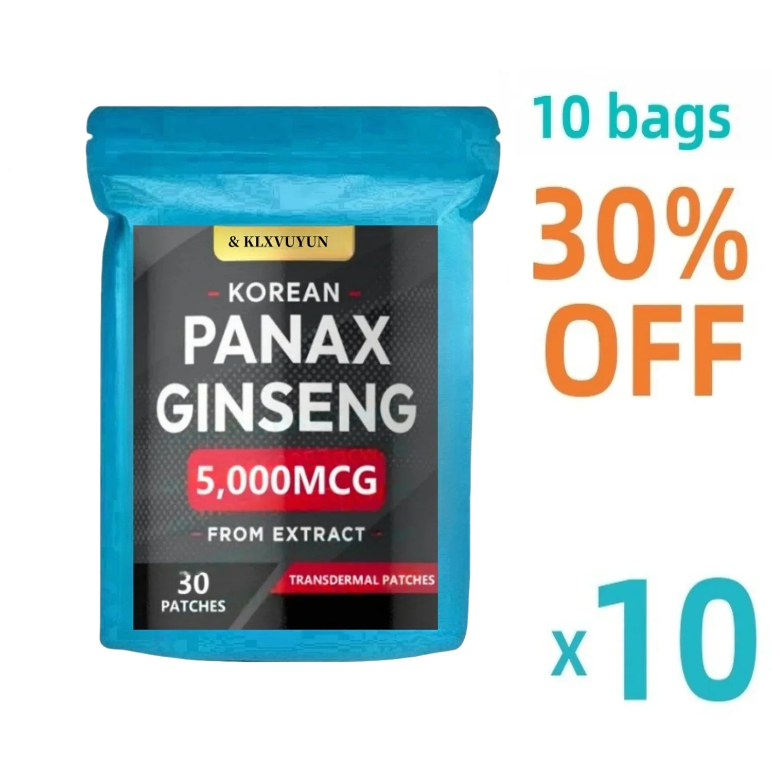Nhân Sâm Hàn & Bạch Quả Dán Da 30 Miếng USA - Nam Nữ - Daisan Mart