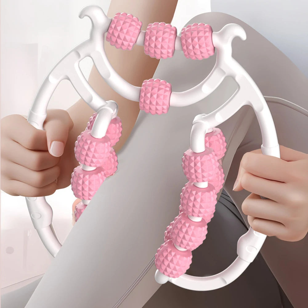 Newest 20 Wheel Annular Leg Clamp Massager Anti-cellulite Massager Body Slimming Roller Massage for Body Massager Relax - Daisan Mart