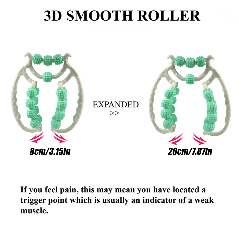 Newest 20 Wheel Annular Leg Clamp Massager Anti-cellulite Massager Body Slimming Roller Massage for Body Massager Relax - Daisan Mart