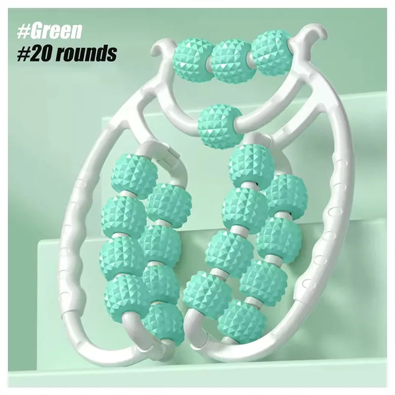 Newest 20 Wheel Annular Leg Clamp Massager Anti-cellulite Massager Body Slimming Roller Massage for Body Massager Relax - Daisan Mart