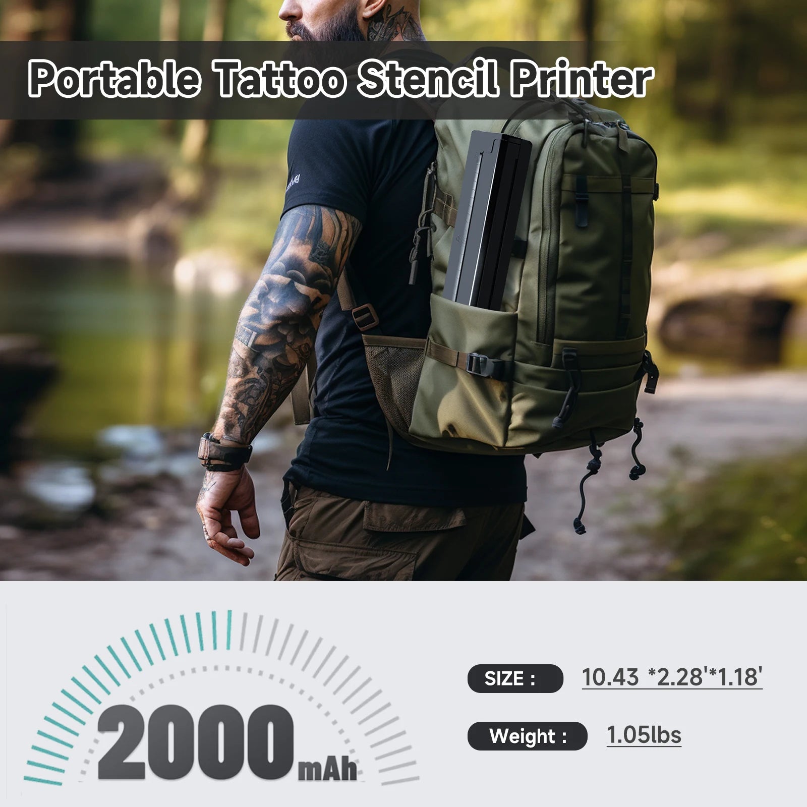 PDF Word Portable Printer Thermal Tattoo Photo Transfer A4 Sensitive Office Inkless Bluetooth Wireless USB Document Printer - Daisan Mart