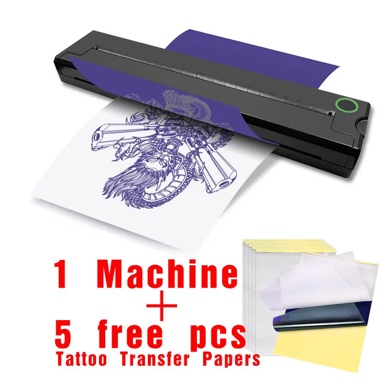 PDF Word Portable Printer Thermal Tattoo Photo Transfer A4 Sensitive Office Inkless Bluetooth Wireless USB Document Printer - Daisan Mart
