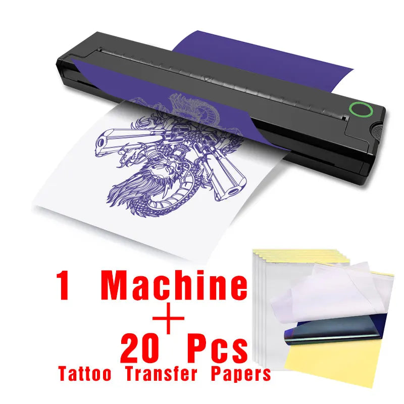 PDF Word Portable Printer Thermal Tattoo Photo Transfer A4 Sensitive Office Inkless Bluetooth Wireless USB Document Printer - Daisan Mart