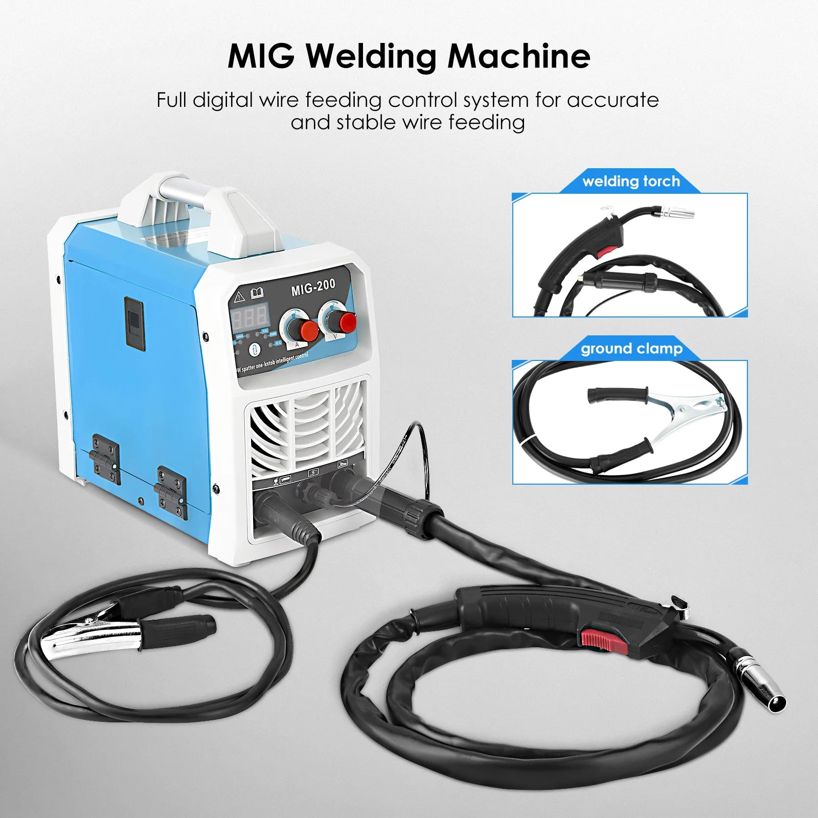 3-in-1 ARC/MIG/TIG Welding Machine Portable Digital MIG Welder IGBT MMA Gas No Gas Soldering Welding Iron Steel Stainless Steel - Daisan Mart