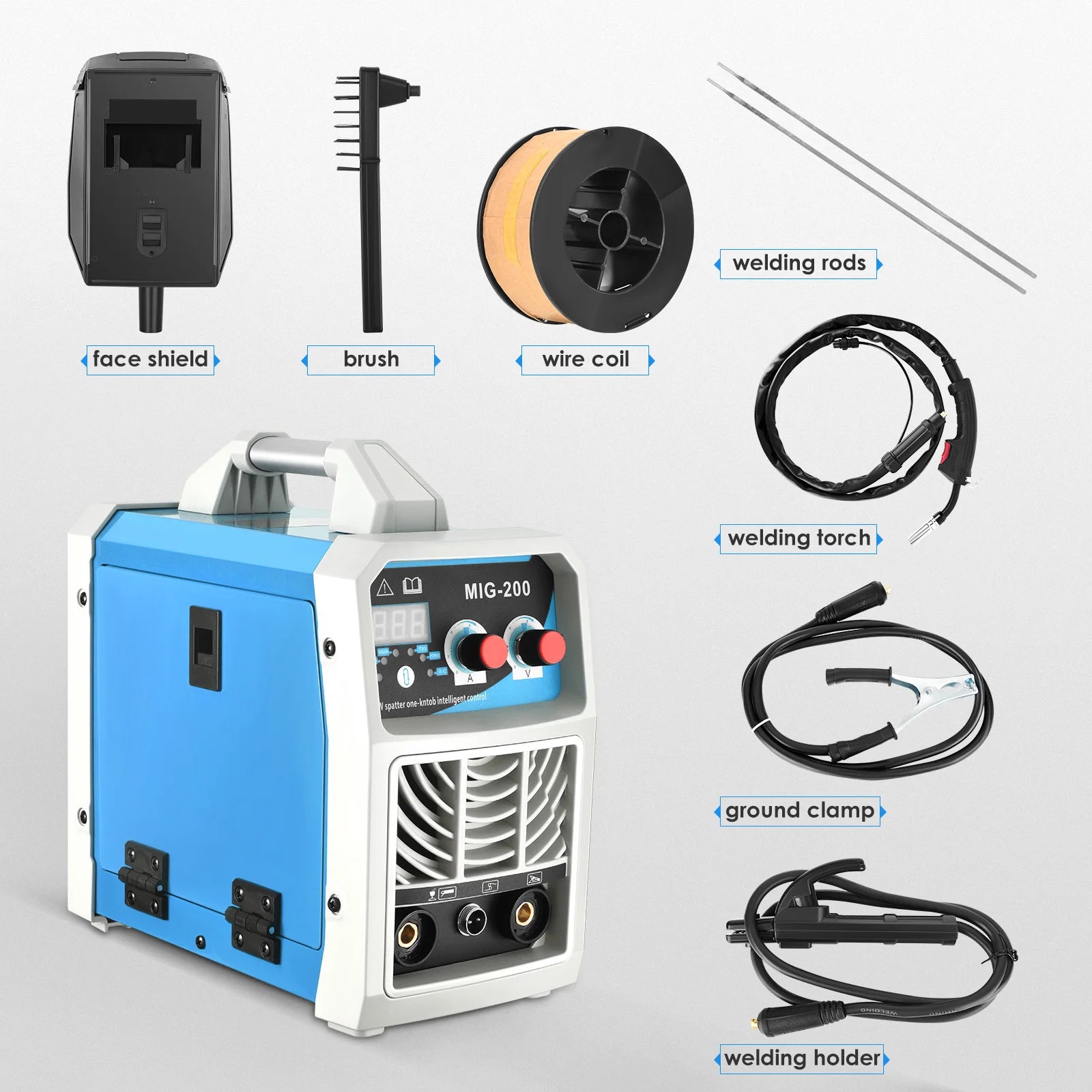 3-in-1 ARC/MIG/TIG Welding Machine Portable Digital MIG Welder IGBT MMA Gas No Gas Soldering Welding Iron Steel Stainless Steel - Daisan Mart