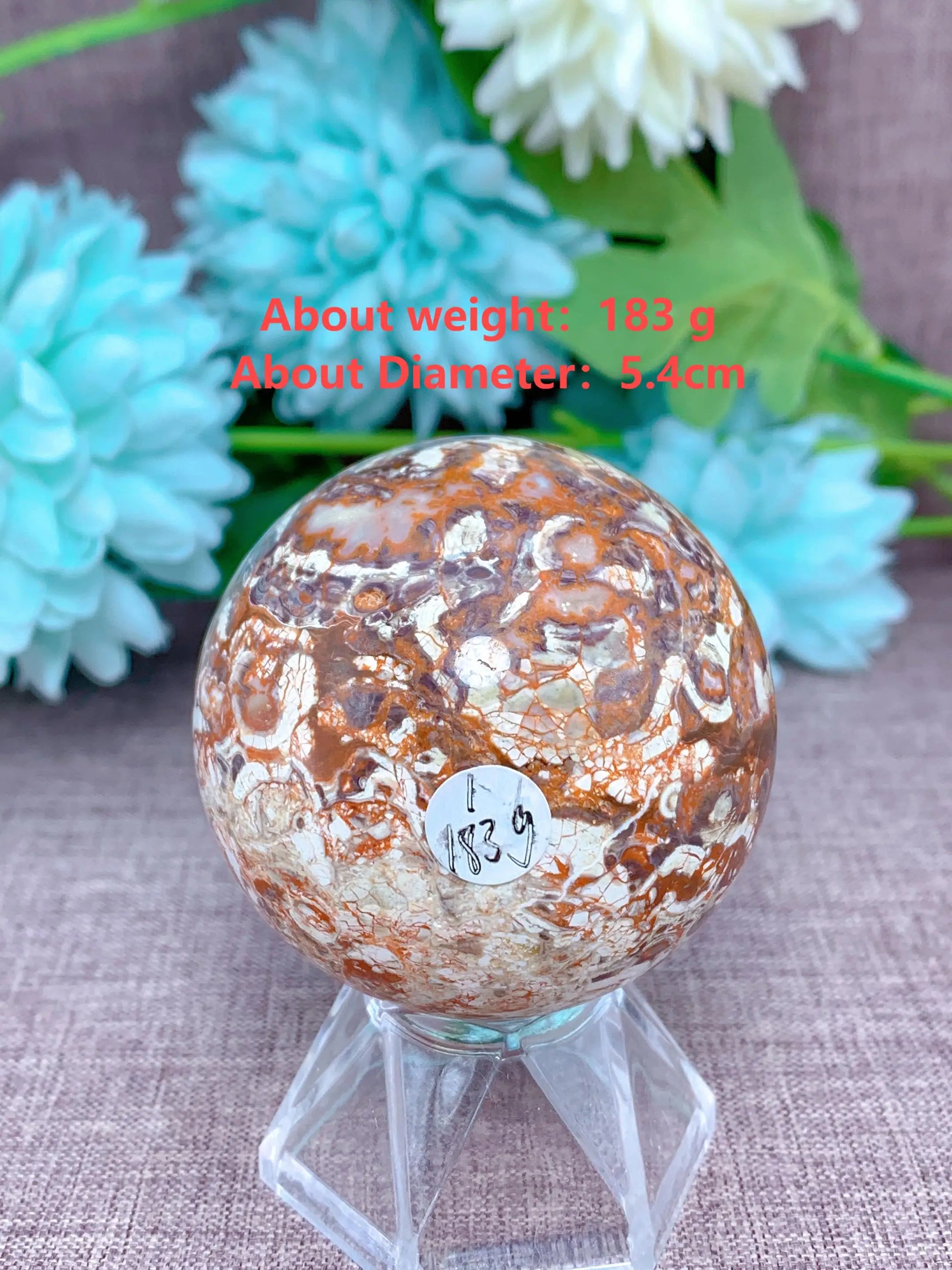 ###Quả Cầu Thạch Anh Cam - Trang Trí & Thiền Chữa Lành - Daisan Mart