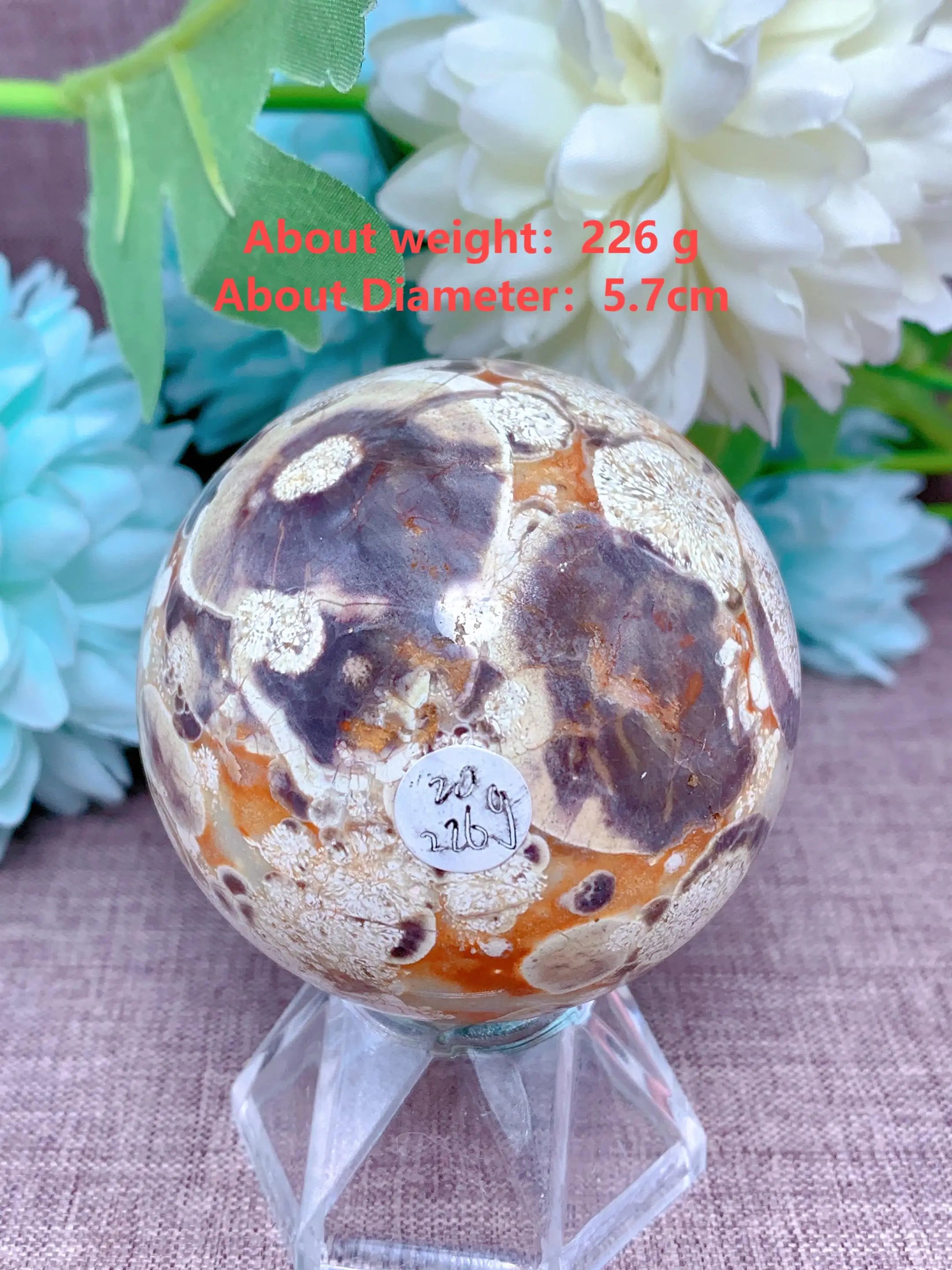 ###Quả Cầu Thạch Anh Cam - Trang Trí & Thiền Chữa Lành - Daisan Mart