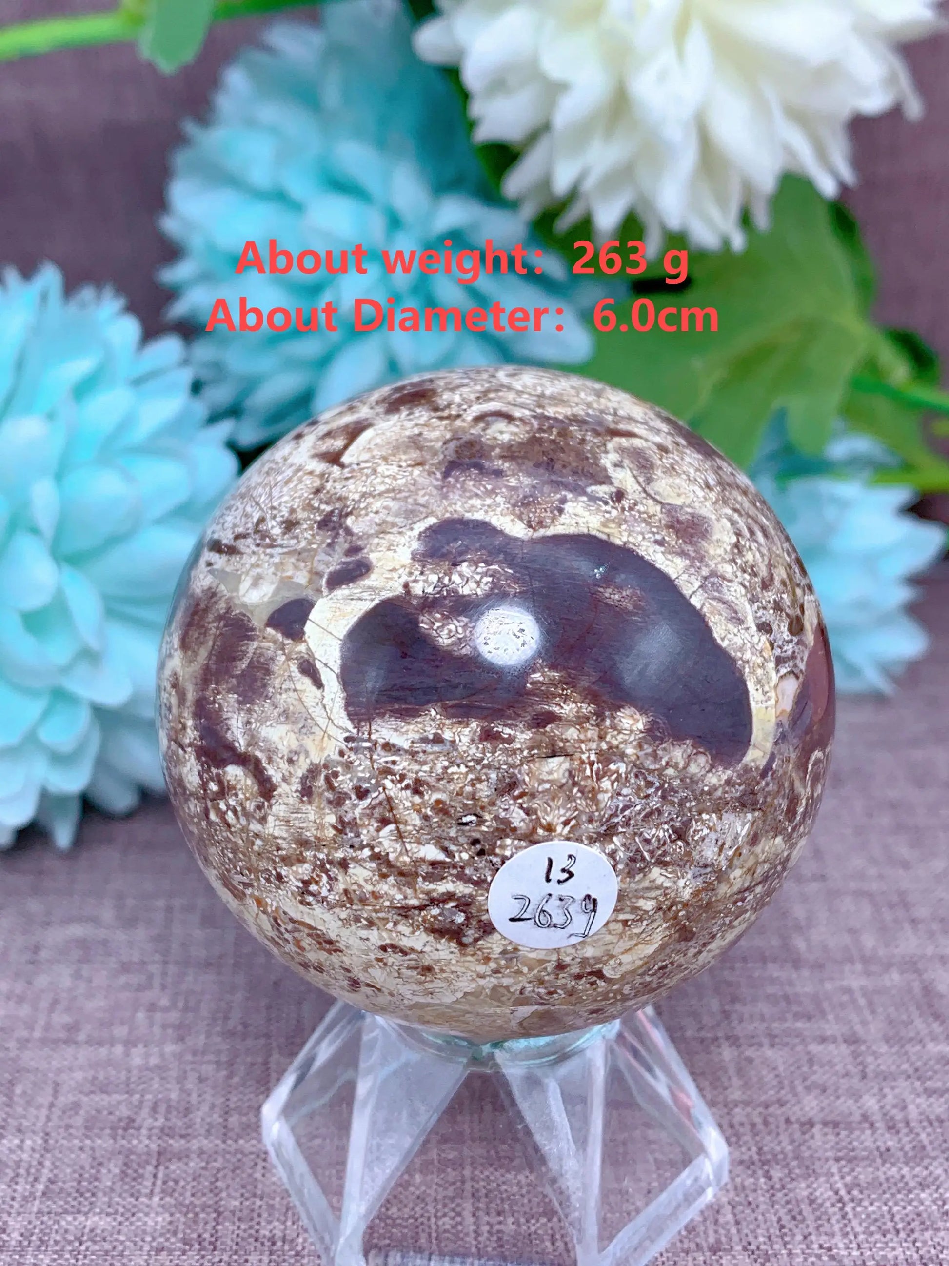 ###Quả Cầu Thạch Anh Cam - Trang Trí & Thiền Chữa Lành - Daisan Mart