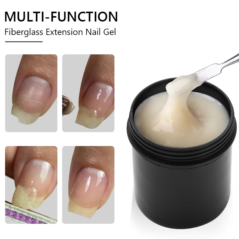 MSHARE 250g Fiber Gel Nail Extension Fiberglass Gel Clear White Pink - Daisan Mart