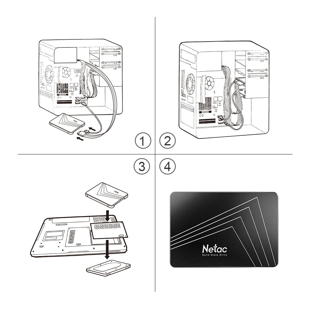 Netac SSD SATA3 - Đa Dung Lượng 128GB-2TB Ổ Cứng Laptop - Daisan Mart