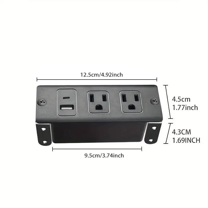 Ổ Cắm Chìm Góc L Type C Cho Bàn & Đồ Nội Thất Mỹ - Daisan Mart