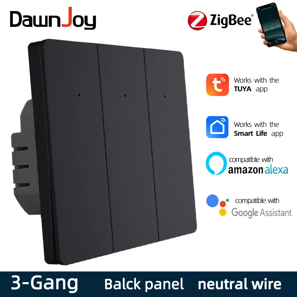Công Tắc Thông Minh Dawnjoy Zigbee 1/2/3 Gang - Daisan Mart
