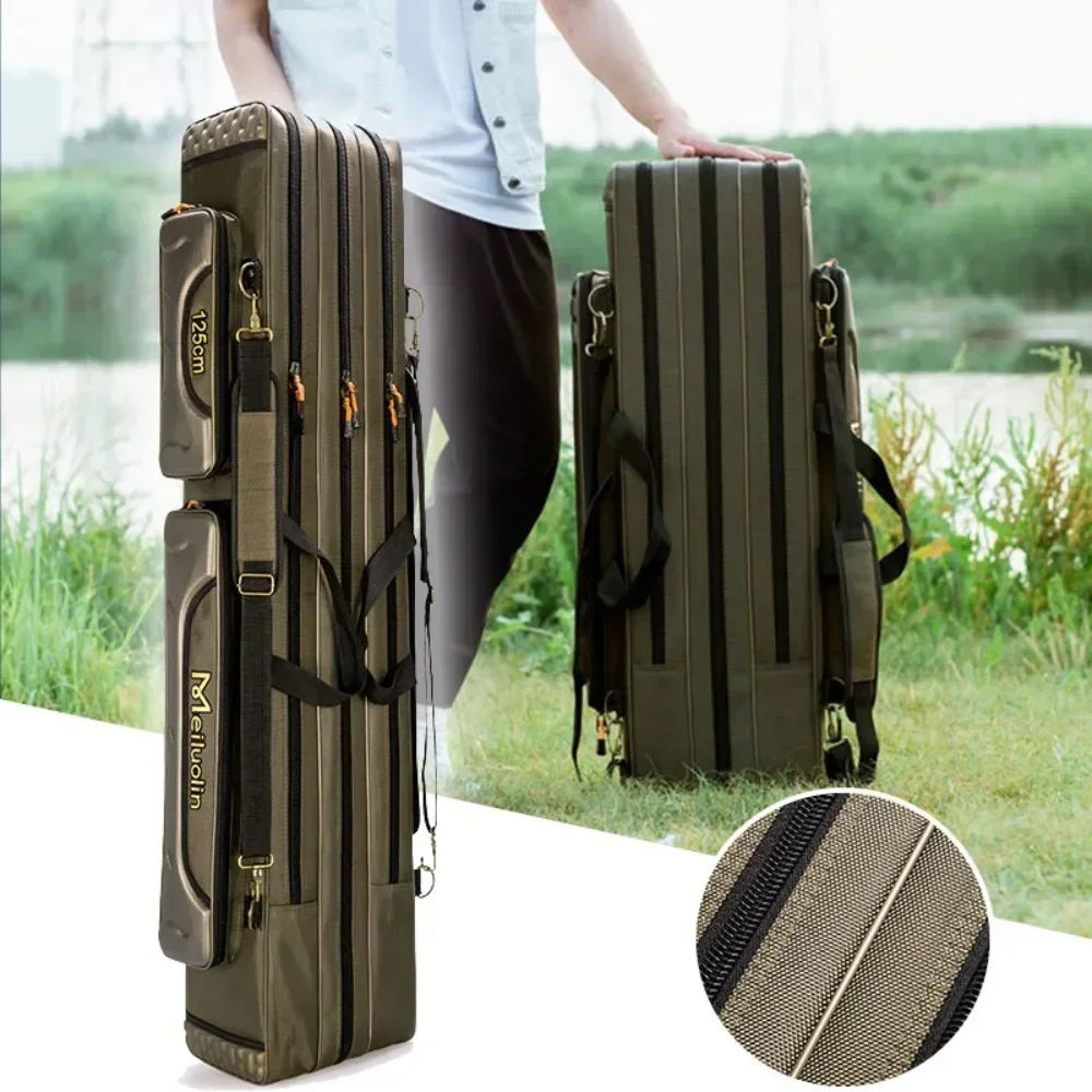 Oxford Multi-Function Fishing Rod Bag with 3 Compartments