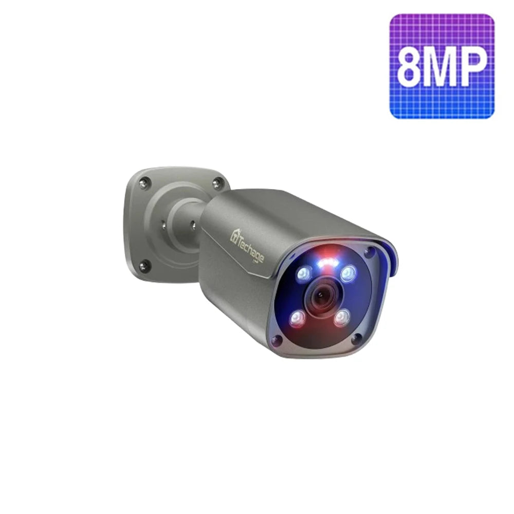 Techage H.265 8CH 5MP/8MP POE NVR Kit CCTV Система видеонаблюдения Двусторонняя аудиосвязь AI IP-камера ИК наружная водонепрониц - Daisan Mart