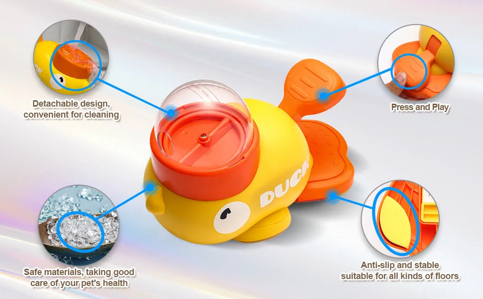 Pet Snack Feeder Dog Food Dispenser Automatic Feeder Puppy Cartoon Duck Design Used to Train Dogs Accessories Cats Cat Supplies - Daisan Mart
