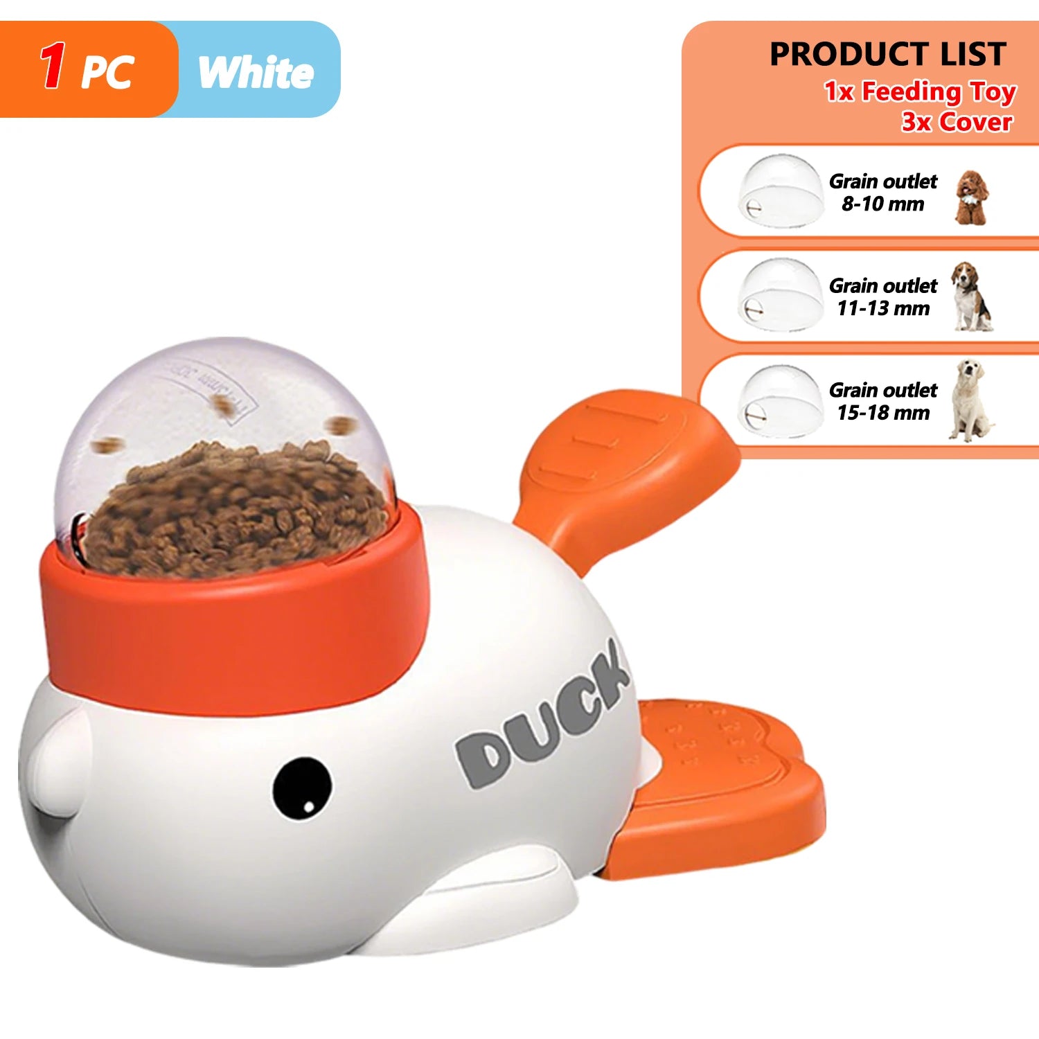 Pet Snack Feeder Dog Food Dispenser Automatic Feeder Puppy Cartoon Duck Design Used to Train Dogs Accessories Cats Cat Supplies - Daisan Mart
