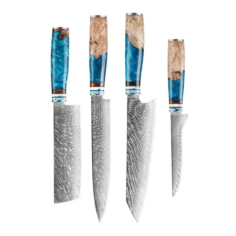 Bộ Dao Bếp Damascus Nhật Bản - Sắc Bén, Đa Năng - Daisan Mart