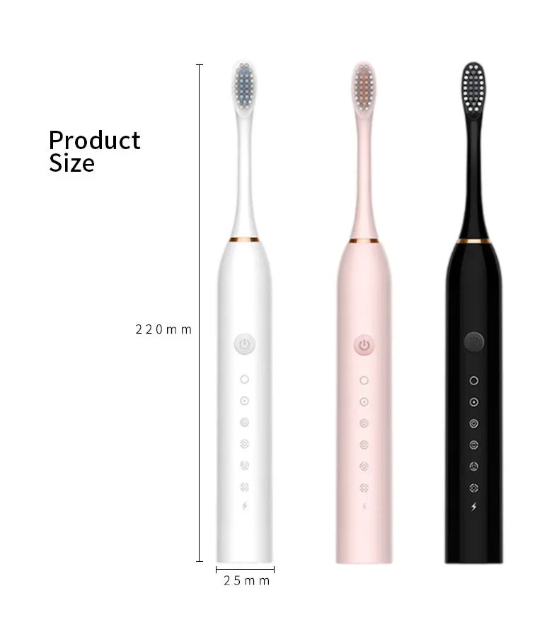 Six-Speed Automatic Electric Toothbrush Adult & Children's Universal Soft Bristle Charging Smart Toothbrush for All Ages - Daisan Mart